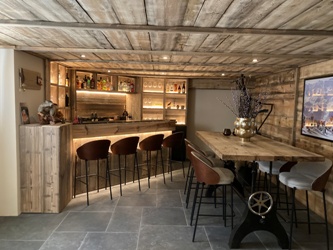 chalet interieur, kelderverbouwing 